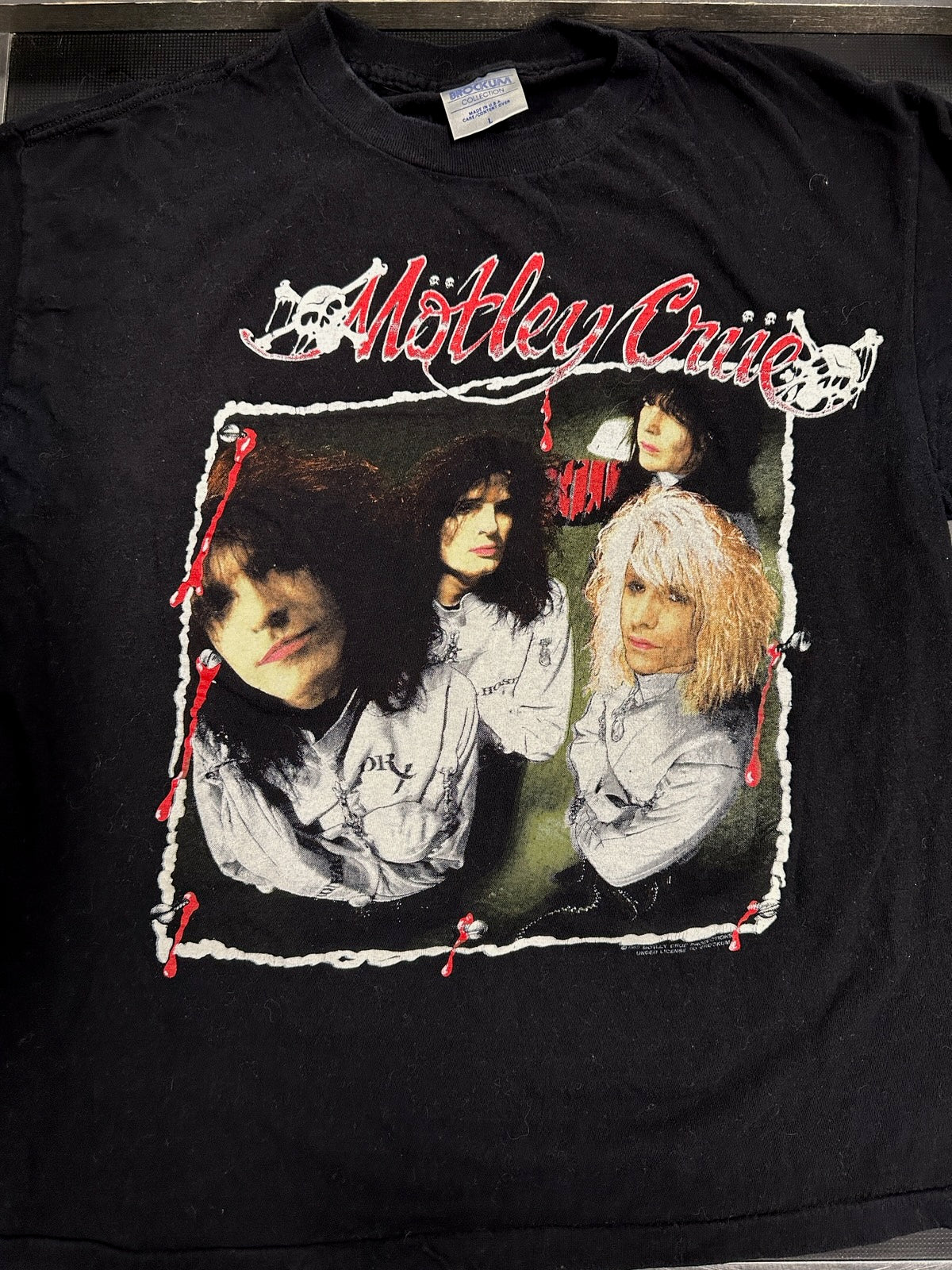 Motley Crue 1989/1990 Dr Feelgood Tour T-Shirt, Blk, Tagged L (23" Long, 19" Pit To Pit)