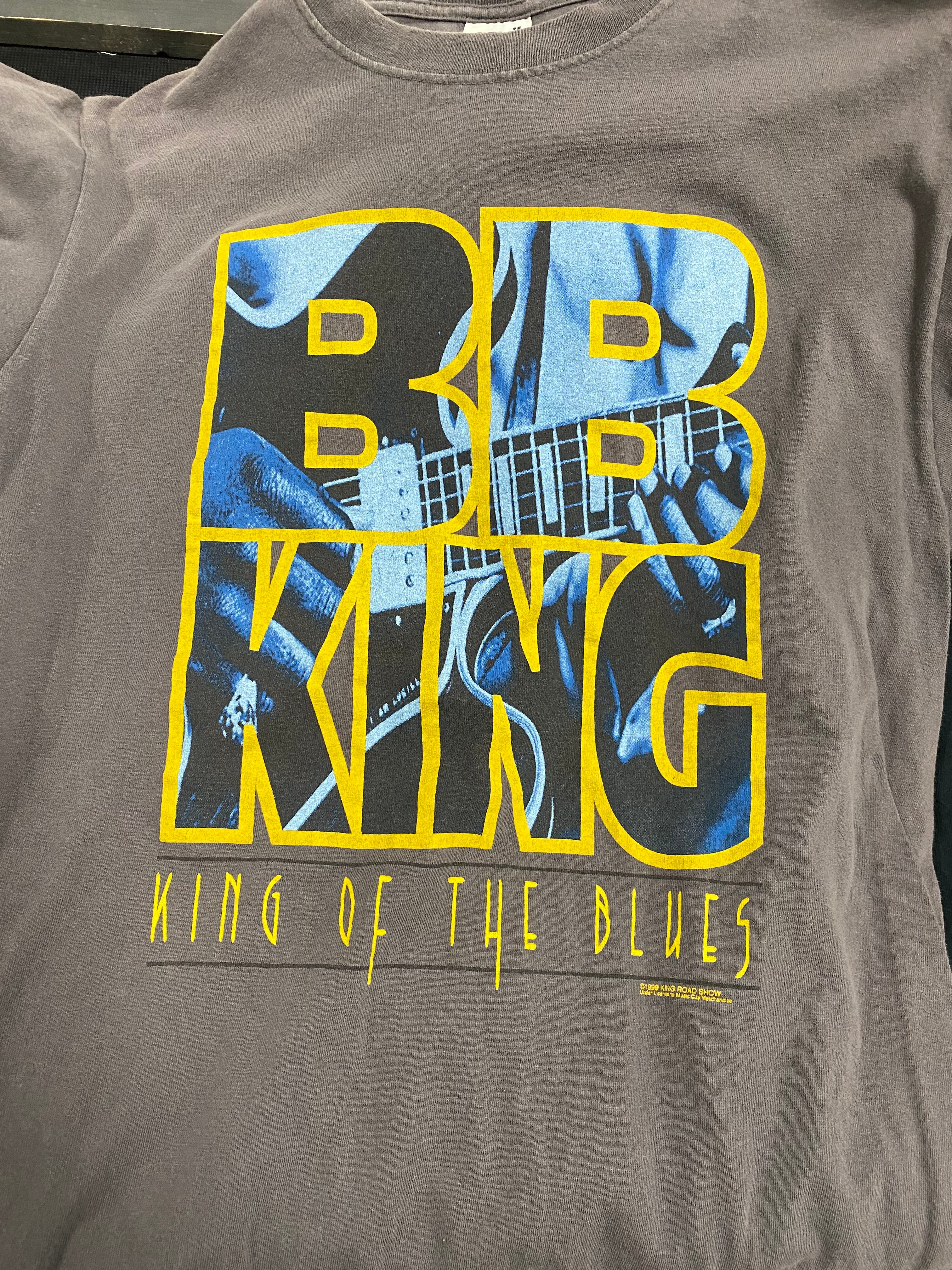 B.B. King 1999 King Of The Blues T-Shirt, Grey, L - Darkside Records