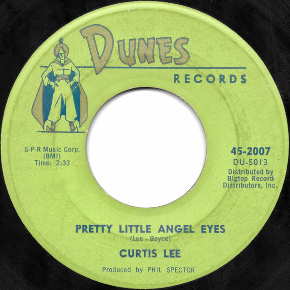 Curtis Lee- Pretty Little Angel Eyes/ Gee How I Wish You Were Here - Darkside Records