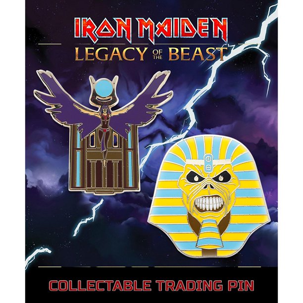 Iron Maiden Set 2 Goddess Aset/Pharaoh Enamel Pin Set - Darkside Records