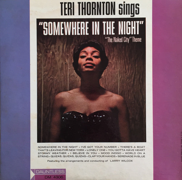 Teri Thornton- Somewhere In The Night - Darkside Records