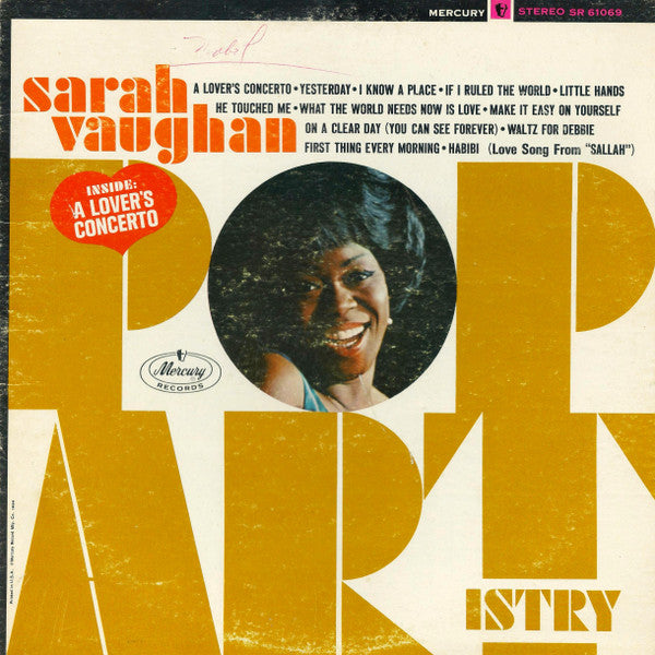Sarah Vaughan- Pop Artistry - Darkside Records