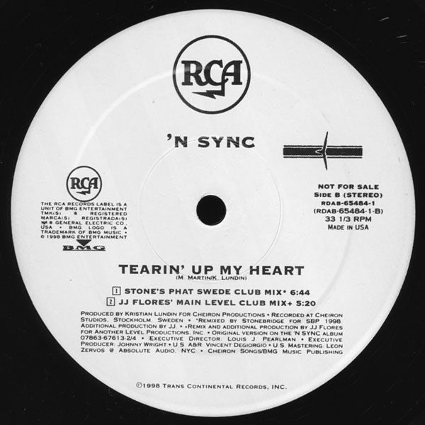 N Sync- Tearing Up My Heart - Darkside Records