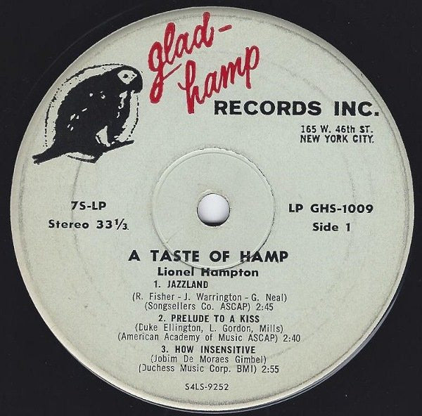 Lionel Hampton- A Taste Of Hamp - Darkside Records