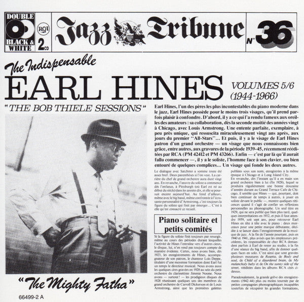 Earl Hines- The Indispensable Earl Hines Vol 5/6 (1944-1966) "The Bob Thiele Sessions" - Darkside Records