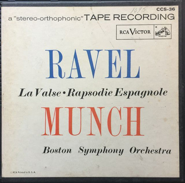 Ravel- La Valse, Rapsodie Espagnole (Charles Munch, conductor) (7 ½ ips" - Darkside Records