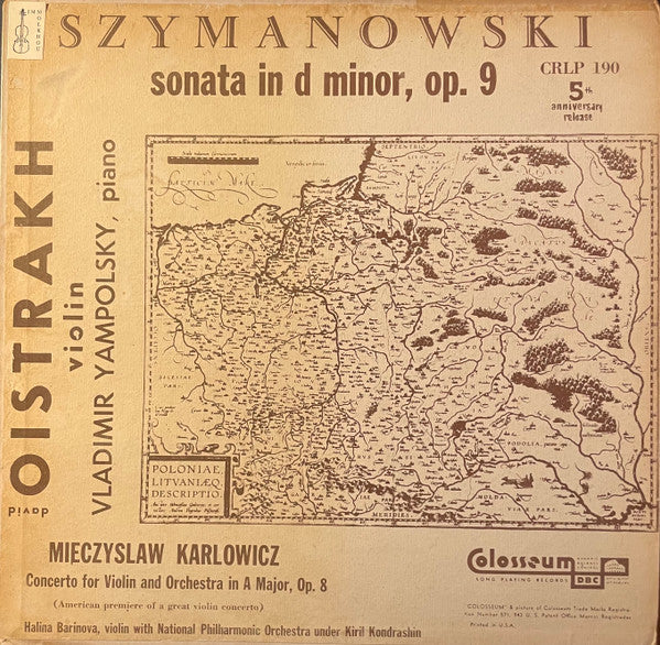Szymanowski- Sonata In D Minor, Op. 9 (Kiril Kondrashin, Conductor) - Darkside Records