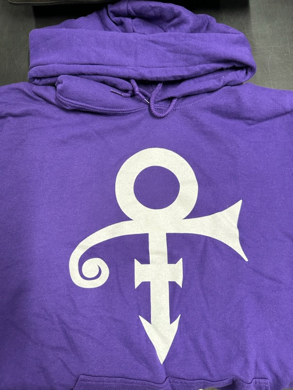 Prince Logo Pullover Hoodie, Purple, XL