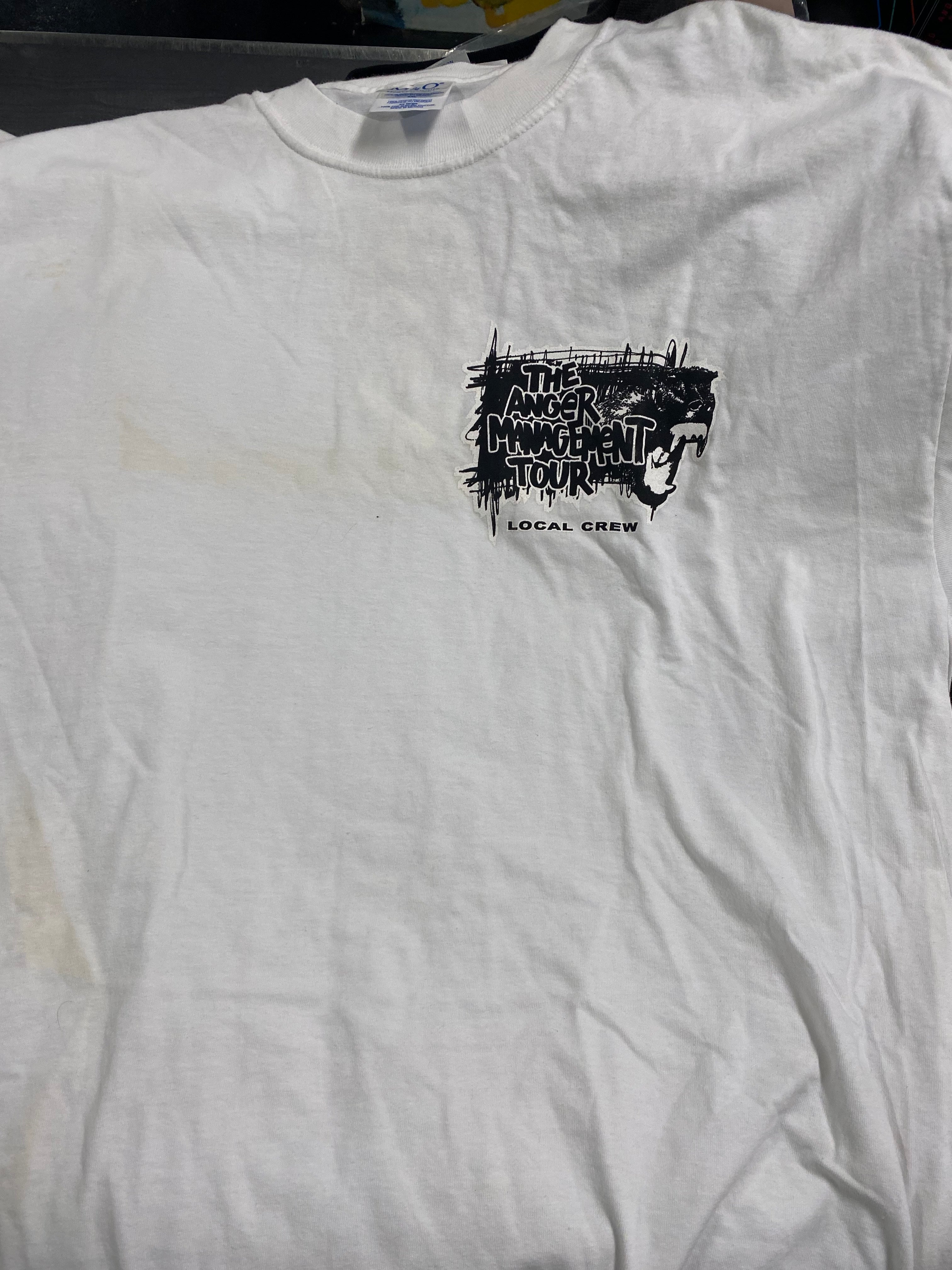 Anger Management Tour Local Crew T-Shirt, White, XXL - Darkside Records