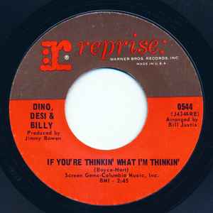 Dino, Desi & Billy- If You're Thinkin' What I'm Thinkin' / Pretty Flamingo - Darkside Records