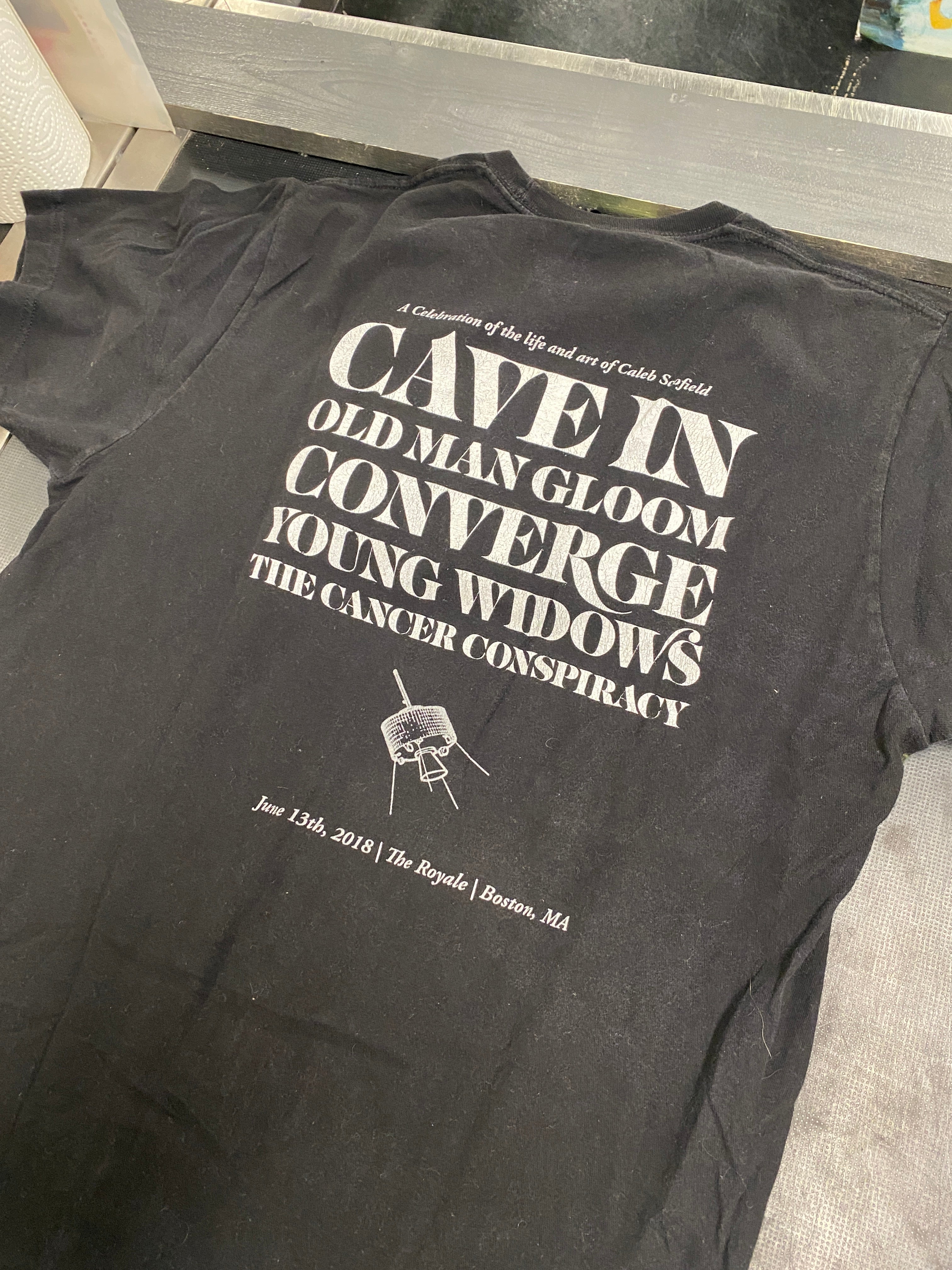 Caleb Scofield Memorial Event T-Shirt, Blk, M (Fts Cave In, Old Man Gloom, Converge +More) - Darkside Records