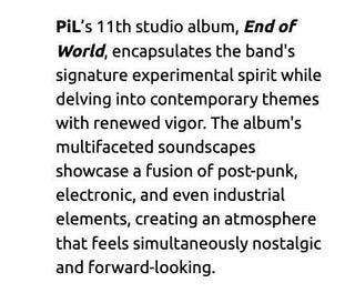 Public Image Ltd- End Of World