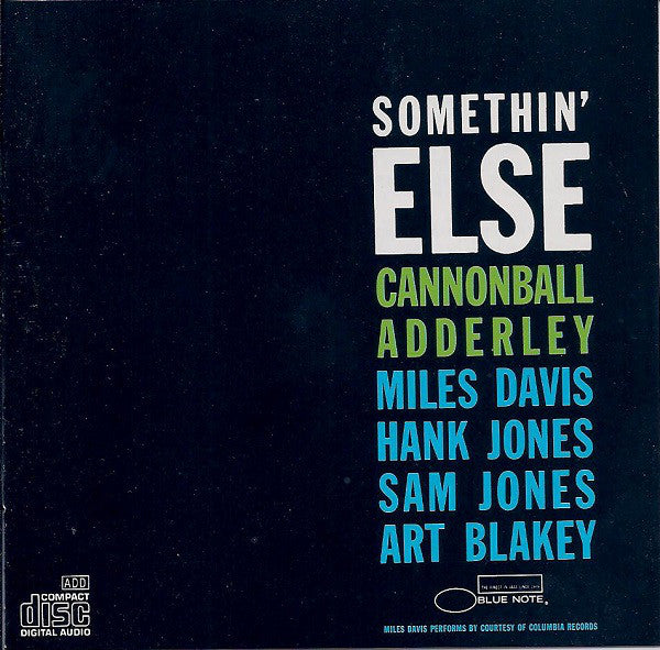 Cannonball Adderley- Somethin' Else - Darkside Records