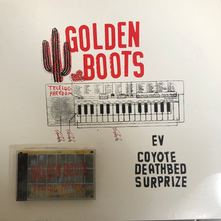 Golden Boots- Coyote Deathbed Surprise/EV/Telelog Freedom (Pink/Orange Starburst Vinyl + Cassette Glued To Jacket) - Darkside Records