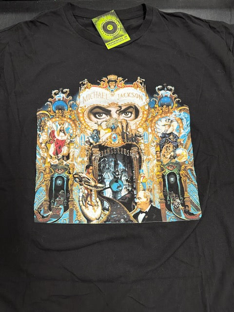 Michael Jackson 2021 Reprint 1992 Dangerous World Tour T-Shirt, Blk, XL