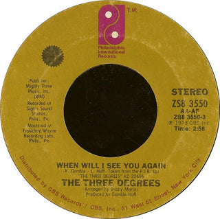 Three Degrees- When Will I See You Again - Darkside Records