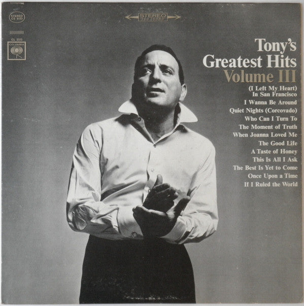 Tony Bennett- Tony Bennett's Greatest Hits Vol. III - DarksideRecords
