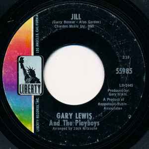Gary Lewis And The Playboys- Jill / New In Town - Darkside Records